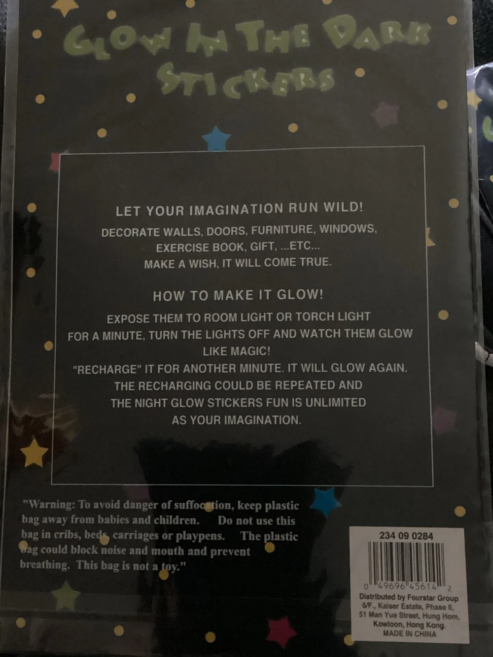 Glow-in-the-Dark Moon & Planet Kids Stickers - Navy